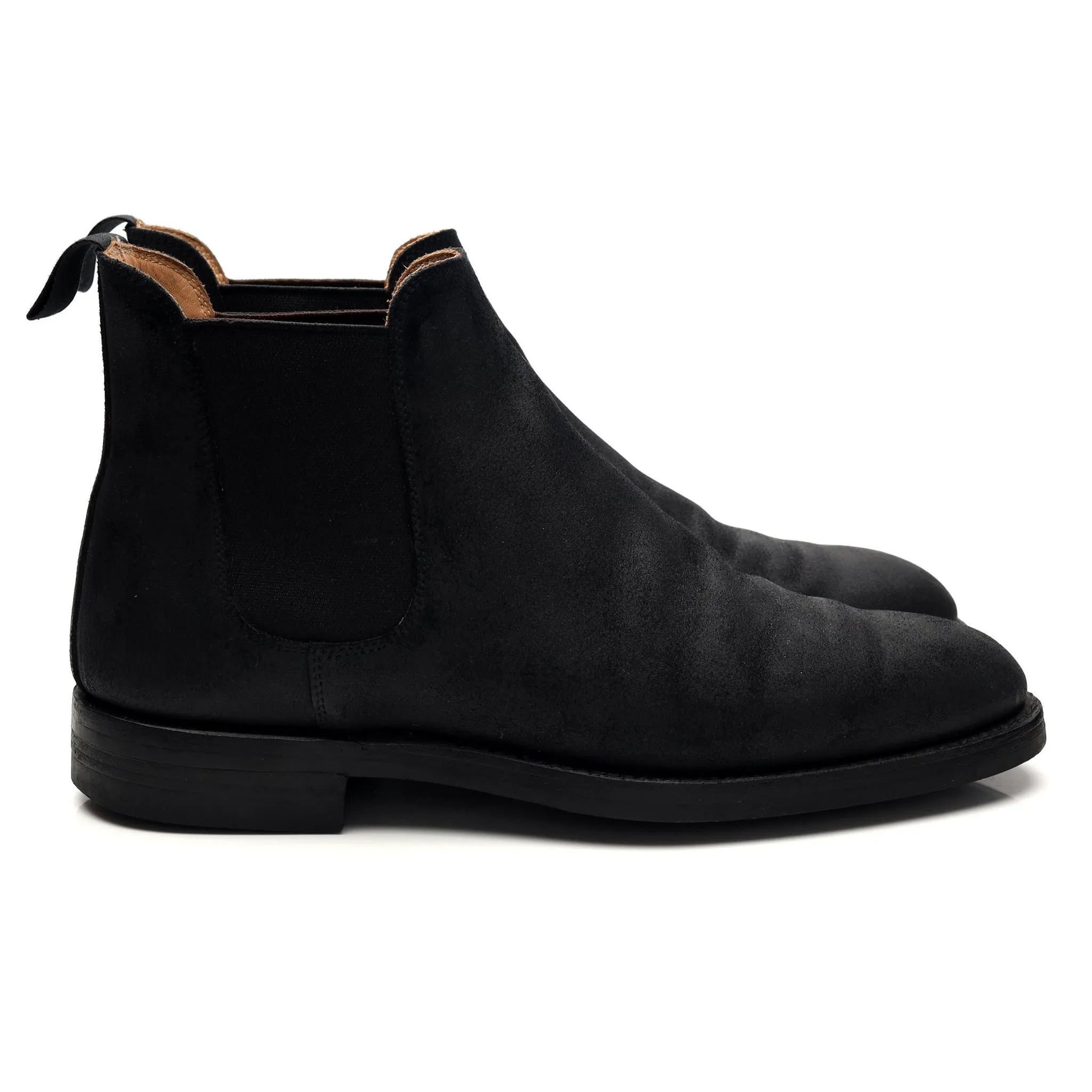 'Chelsea 5' Black Rough-Out Suede Chelsea Boots UK 8 E