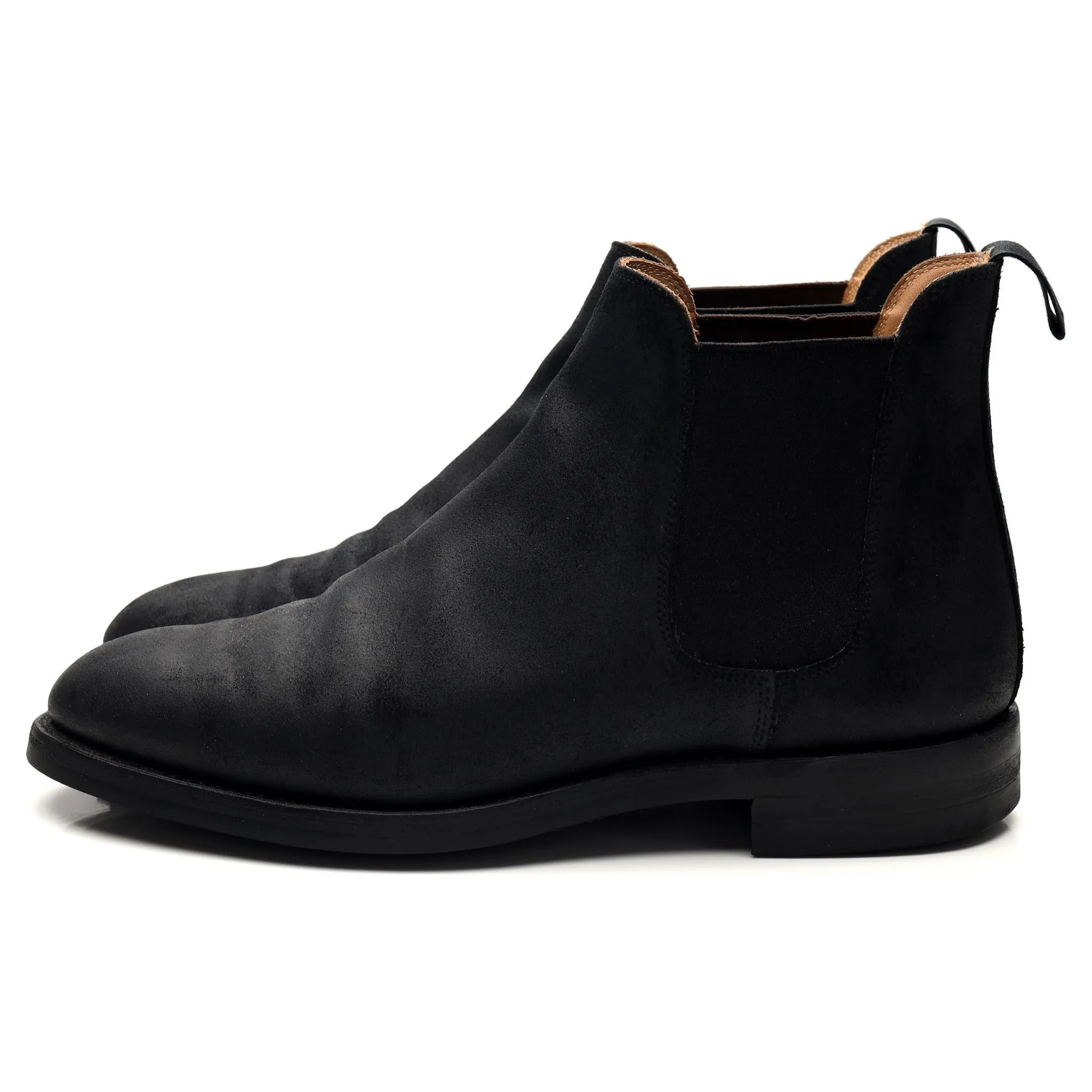 'Chelsea 5' Black Rough-Out Suede Chelsea Boots UK 8 E