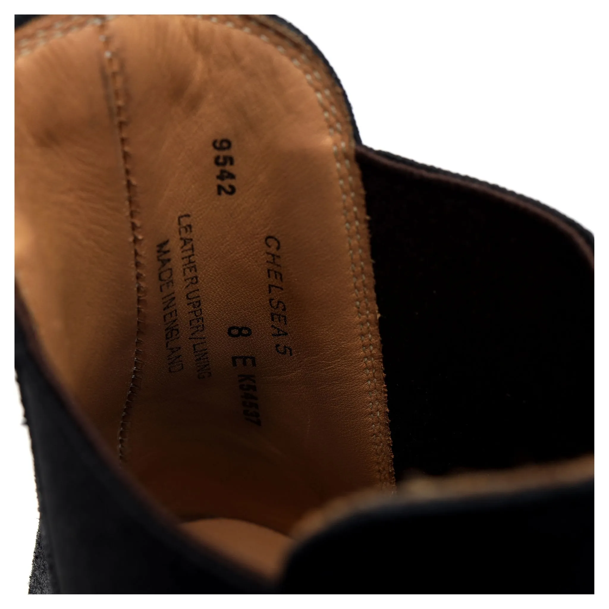 'Chelsea 5' Black Rough-Out Suede Chelsea Boots UK 8 E