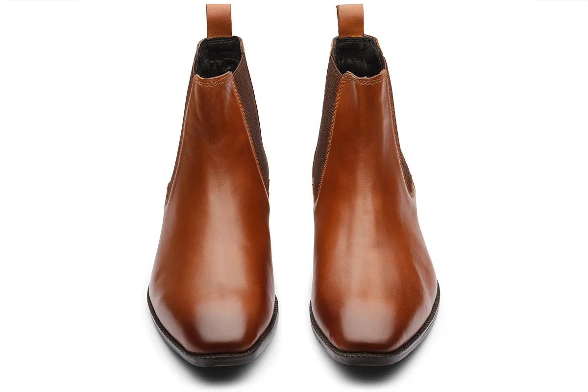 CHELSEA BOOTS - TAN LEATHER SHOES