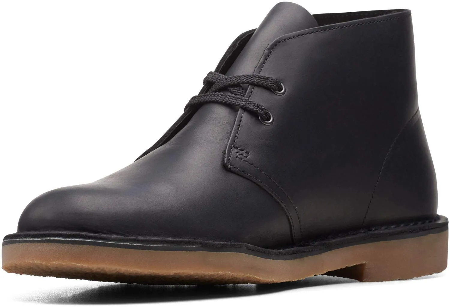 Clarks Men's Bushacre 3 Chukka Boot, Black Leather, 7