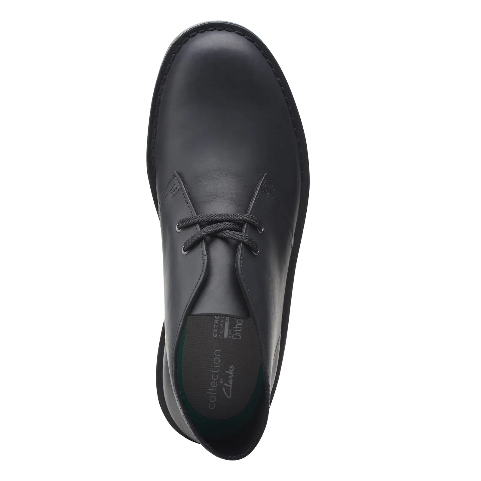 Clarks Men's Bushacre 3 Chukka Boot, Black Leather, 7