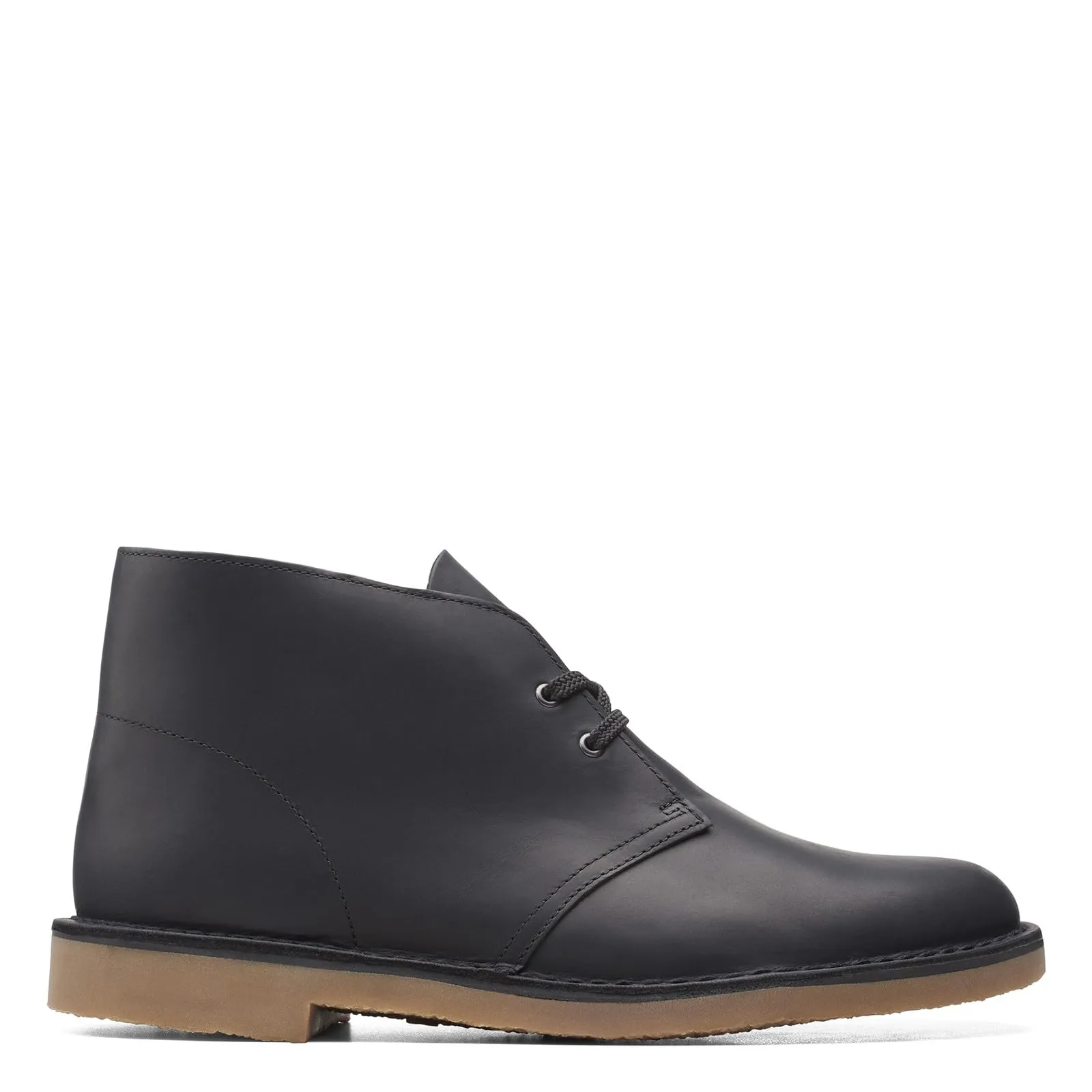 Clarks Men's Bushacre 3 Chukka Boot, Black Leather, 7