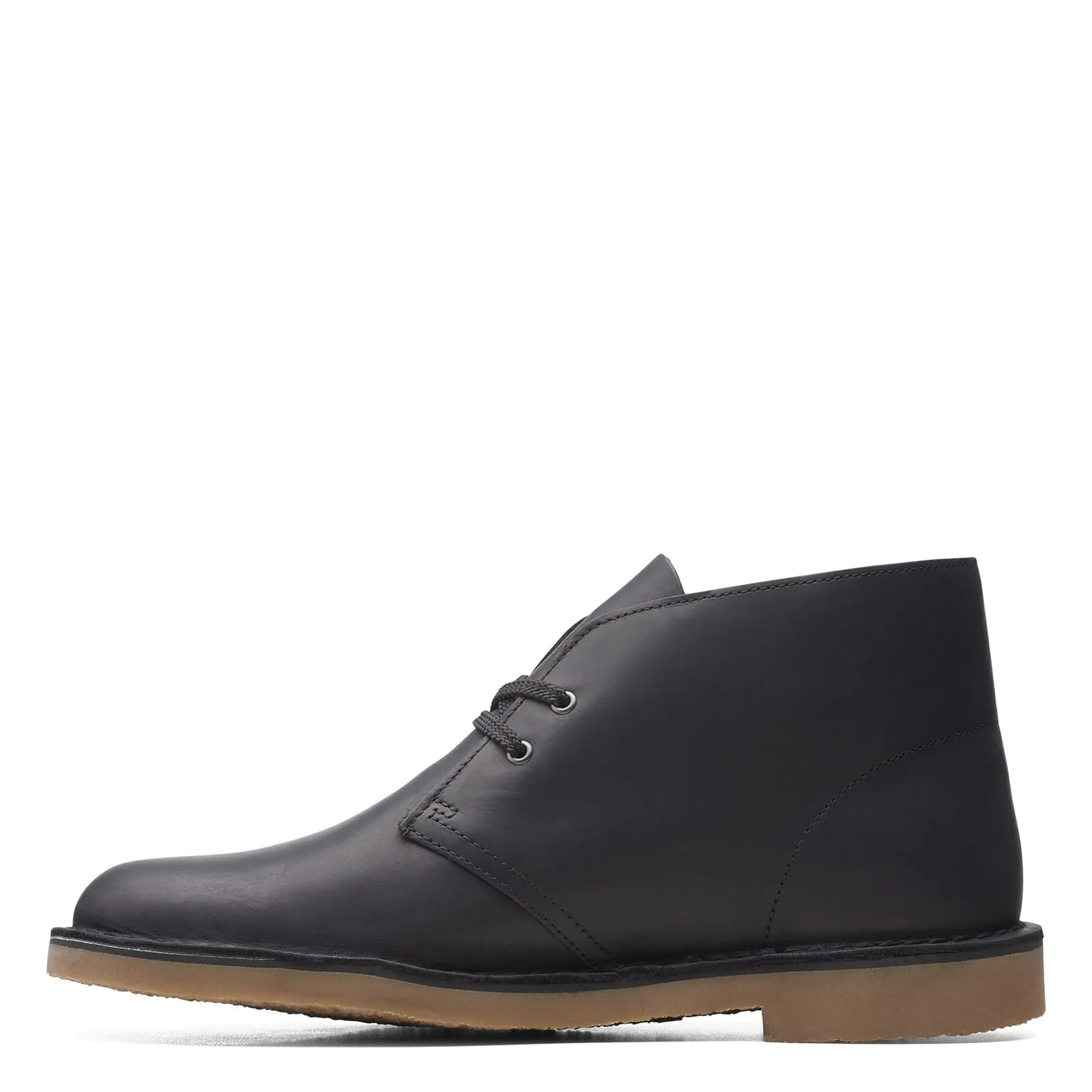 Clarks Men's Bushacre 3 Chukka Boot, Black Leather, 7