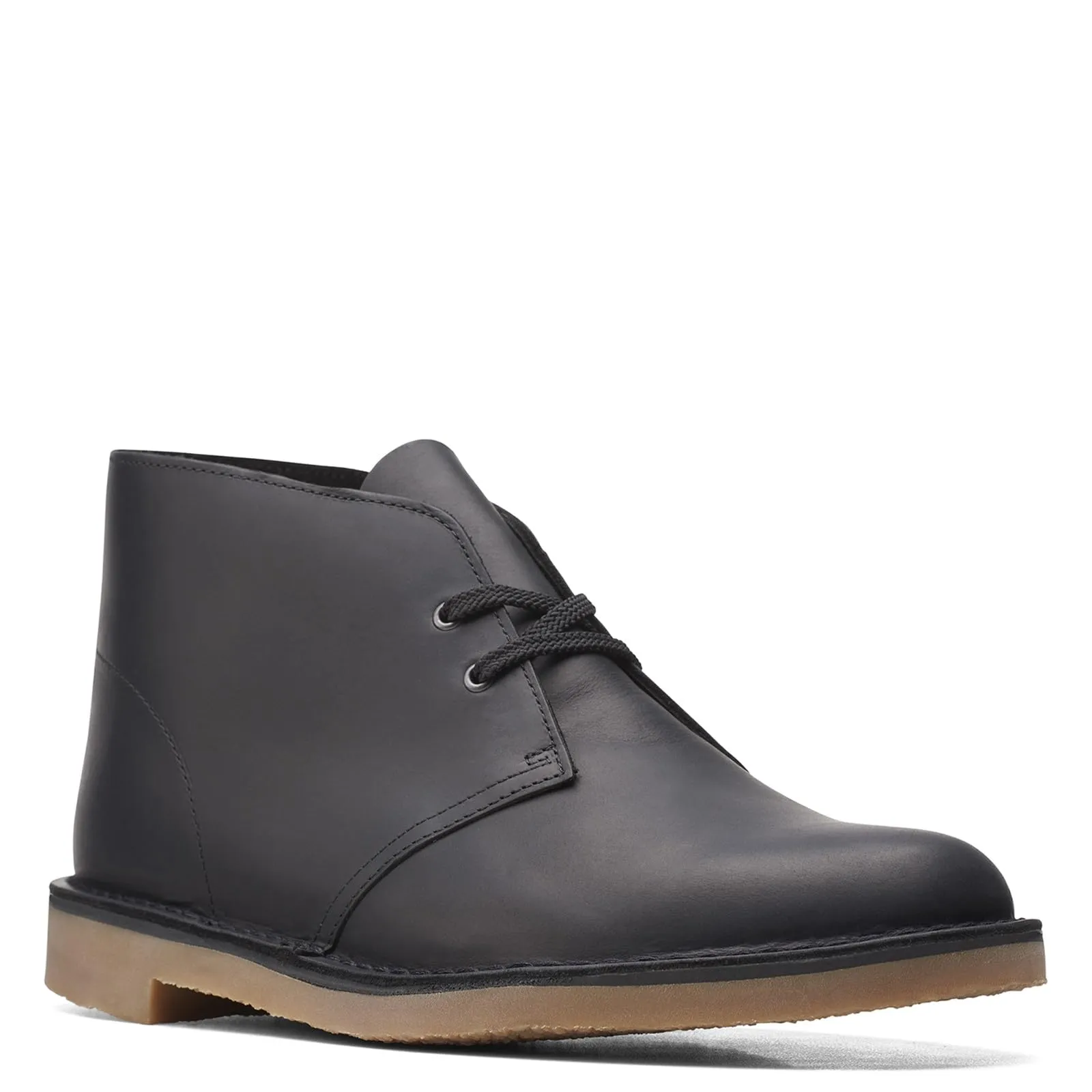 Clarks Men's Bushacre 3 Chukka Boot, Black Leather, 7