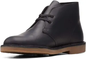 Clarks Men's Bushacre 3 Chukka Boot, Black Leather, 9