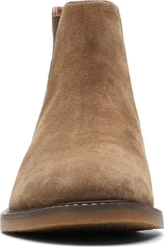 Clarks Men's Jaxen Chelsea Boot, Taupe Suede, 11
