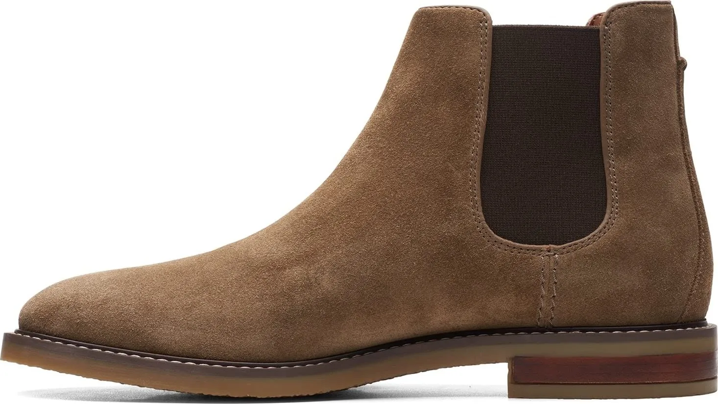 Clarks Men's Jaxen Chelsea Boot, Taupe Suede, 11