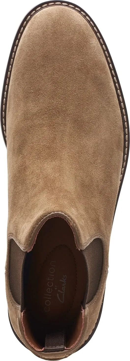 Clarks Men's Jaxen Chelsea Boot, Taupe Suede, 11
