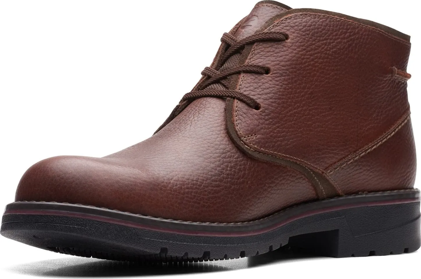Clarks Men's Morris Peak Waterproof Chukka Boot, Brown Tumbled Leather, 11