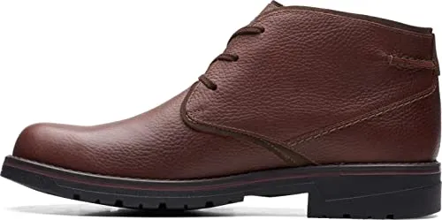 Clarks Men's Morris Peak Waterproof Chukka Boot, Brown Tumbled Leather, 9