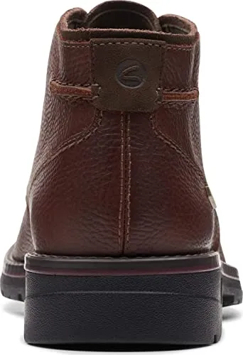 Clarks Men's Morris Peak Waterproof Chukka Boot, Brown Tumbled Leather, 9