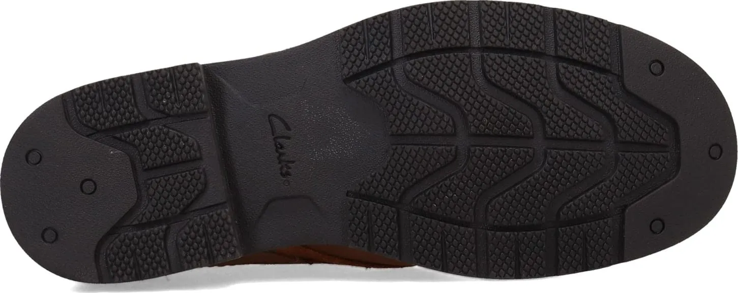 Clarks Men's Morris Peak Waterproof Chukka Boot, Dark Tan Leather, 9.5