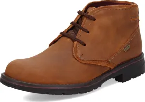 Clarks Men's Morris Peak Waterproof Chukka Boot, Dark Tan Leather, 9.5