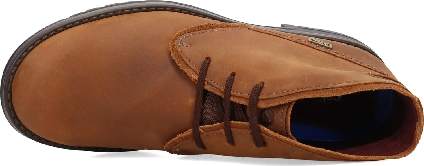 Clarks Men's Morris Peak Waterproof Chukka Boot, Dark Tan Leather, 9.5