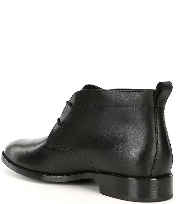 Cole Haan Men's Hawthorne Chukka Boot Black Black WR Leather C38729