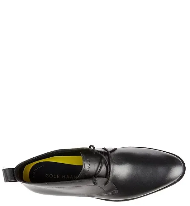 Cole Haan Men's Hawthorne Chukka Boot Black Black WR Leather C38729