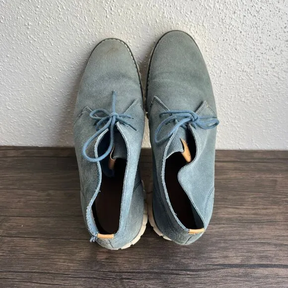 Cole‎ Haan Zerogrand Chukka Ankle Boots Suede Cyan Blue Mens Size 11.5 C22341