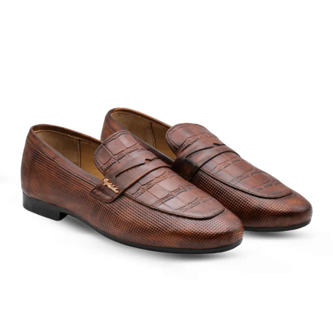 Crocodile Pattern Loafers