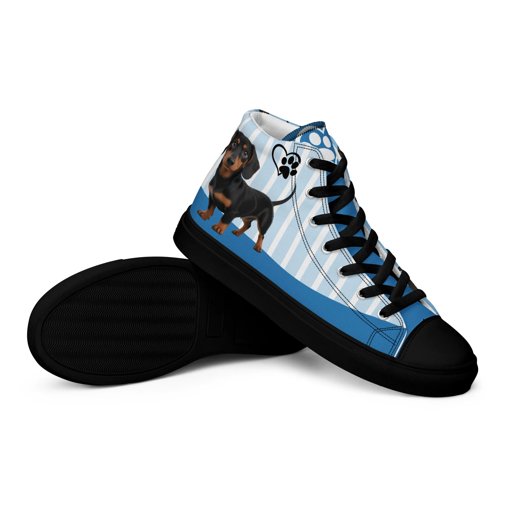 Dapper Dachshund Men's High-Top Sneakers
