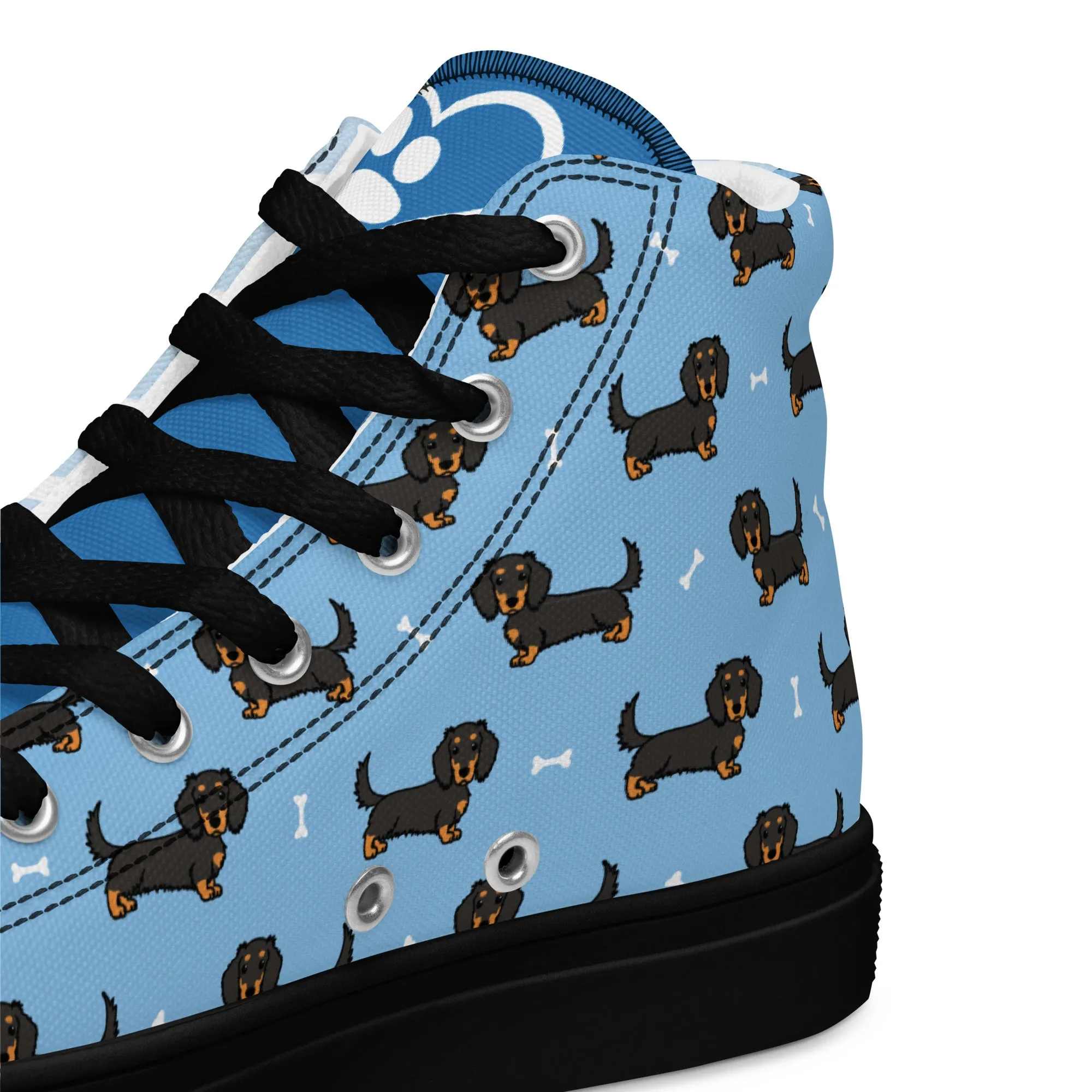 Dapper Dachshund Men's High-Top Sneakers