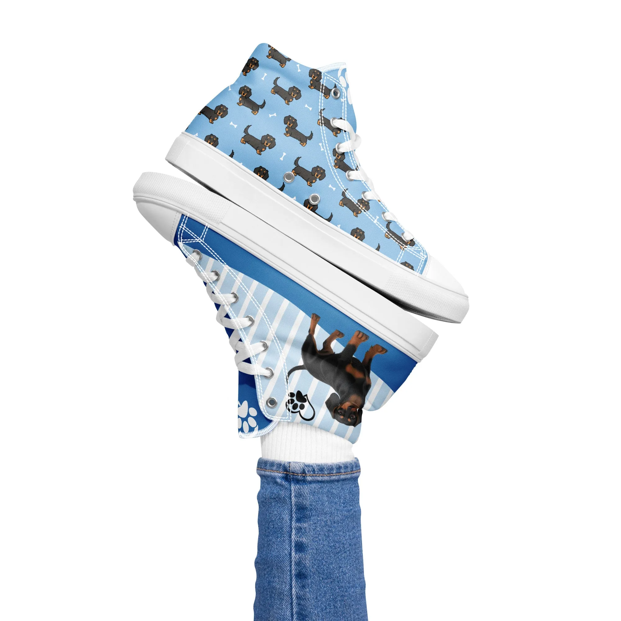 Dapper Dachshund Men's High-Top Sneakers