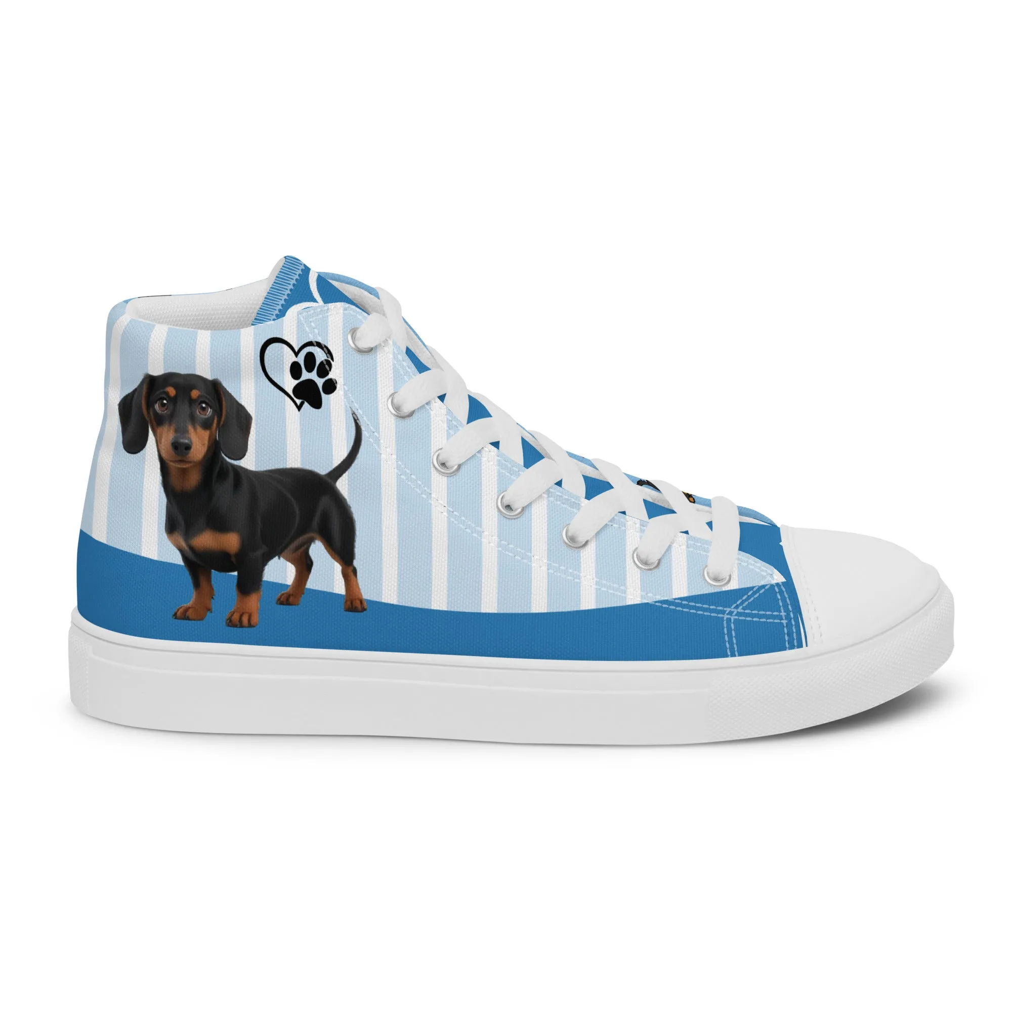 Dapper Dachshund Men's High-Top Sneakers