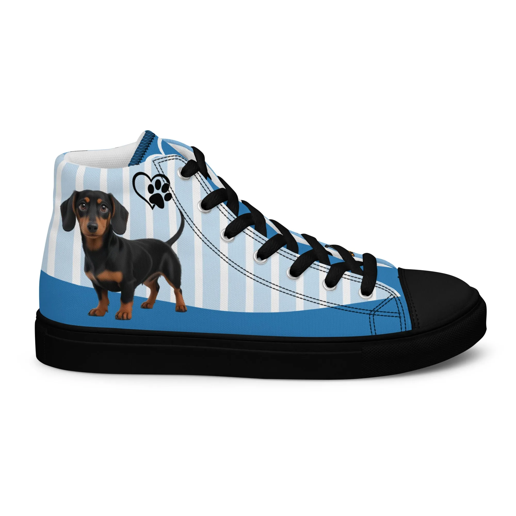 Dapper Dachshund Men's High-Top Sneakers