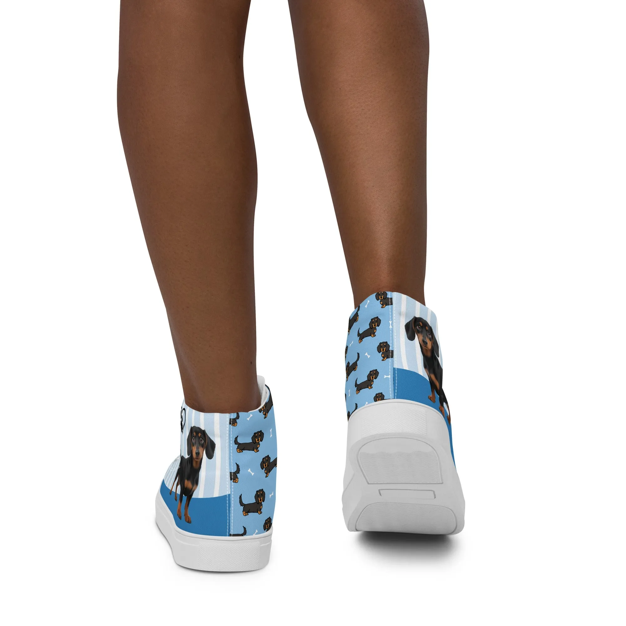 Dapper Dachshund Men's High-Top Sneakers