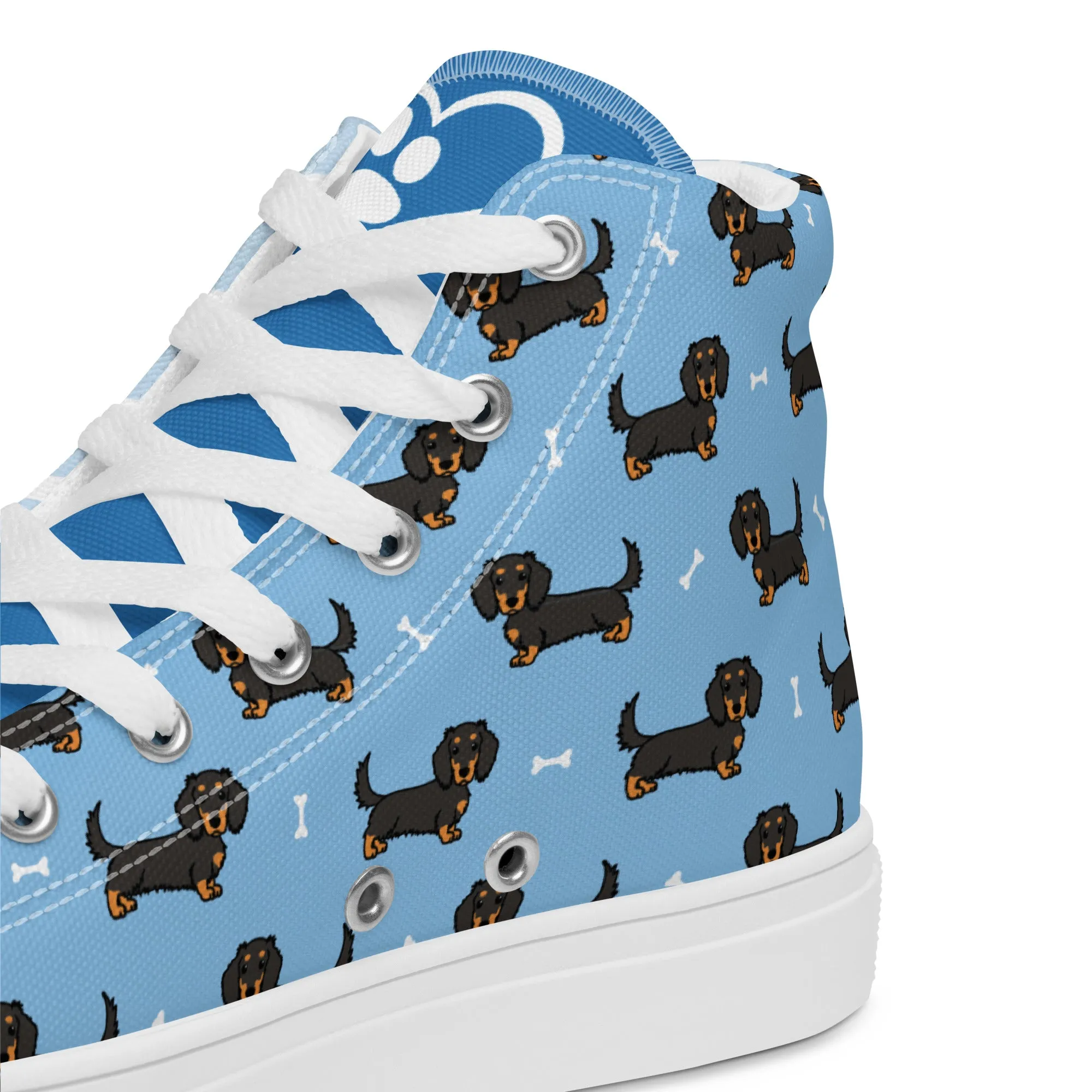 Dapper Dachshund Men's High-Top Sneakers