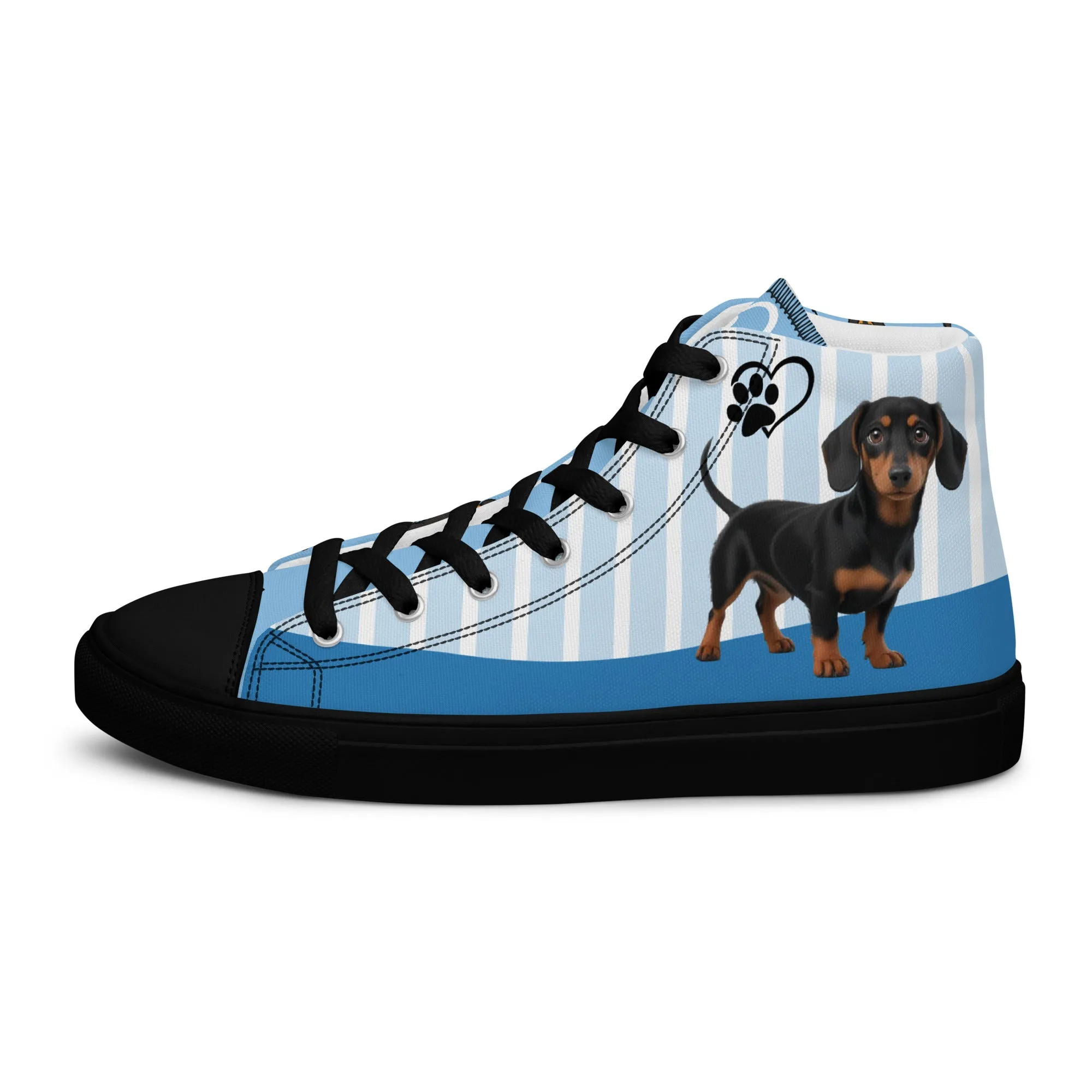 Dapper Dachshund Men's High-Top Sneakers