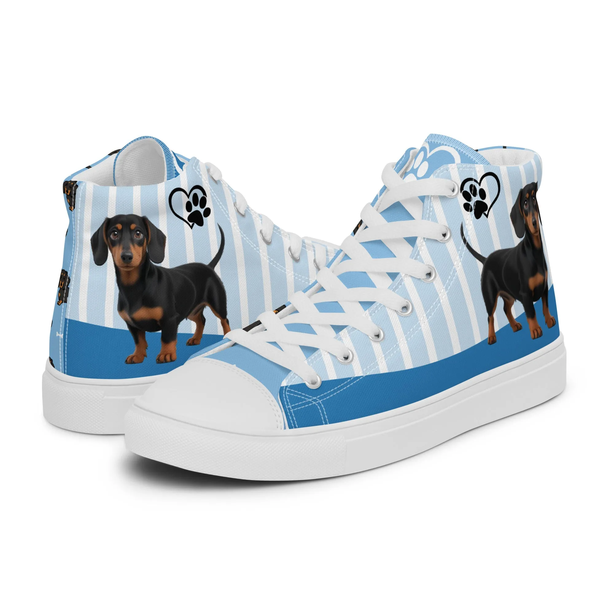 Dapper Dachshund Men's High-Top Sneakers