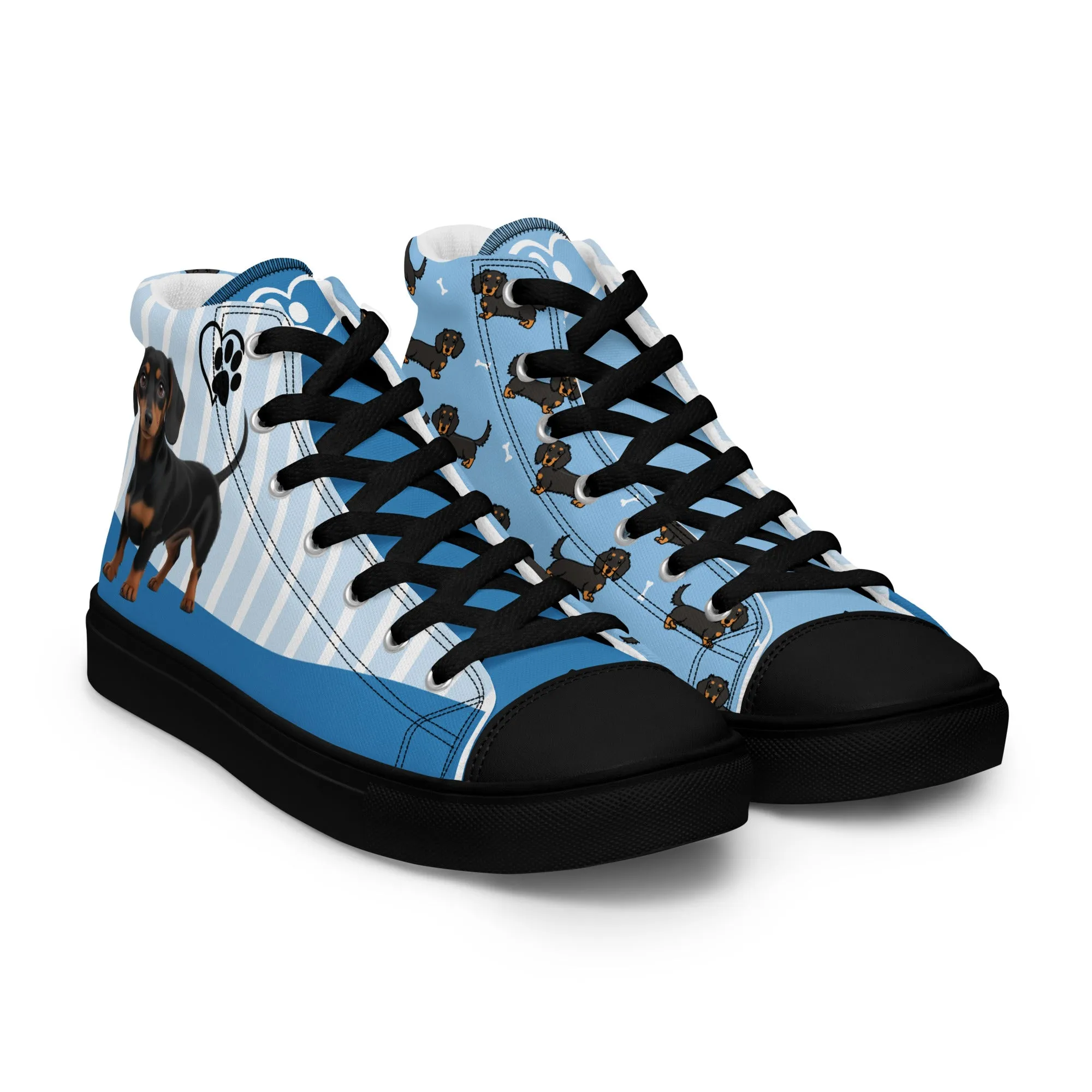 Dapper Dachshund Men's High-Top Sneakers