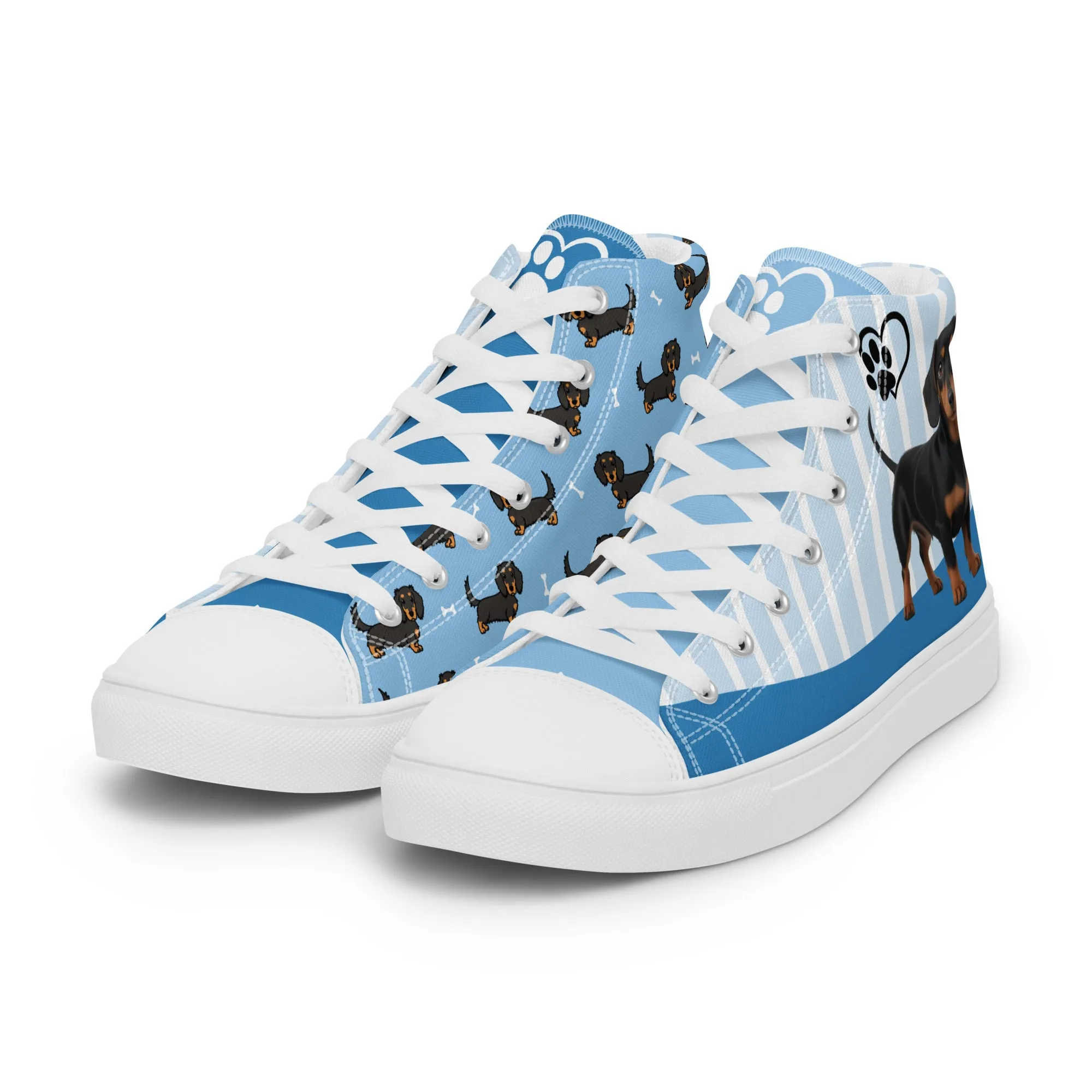 Dapper Dachshund Men's High-Top Sneakers