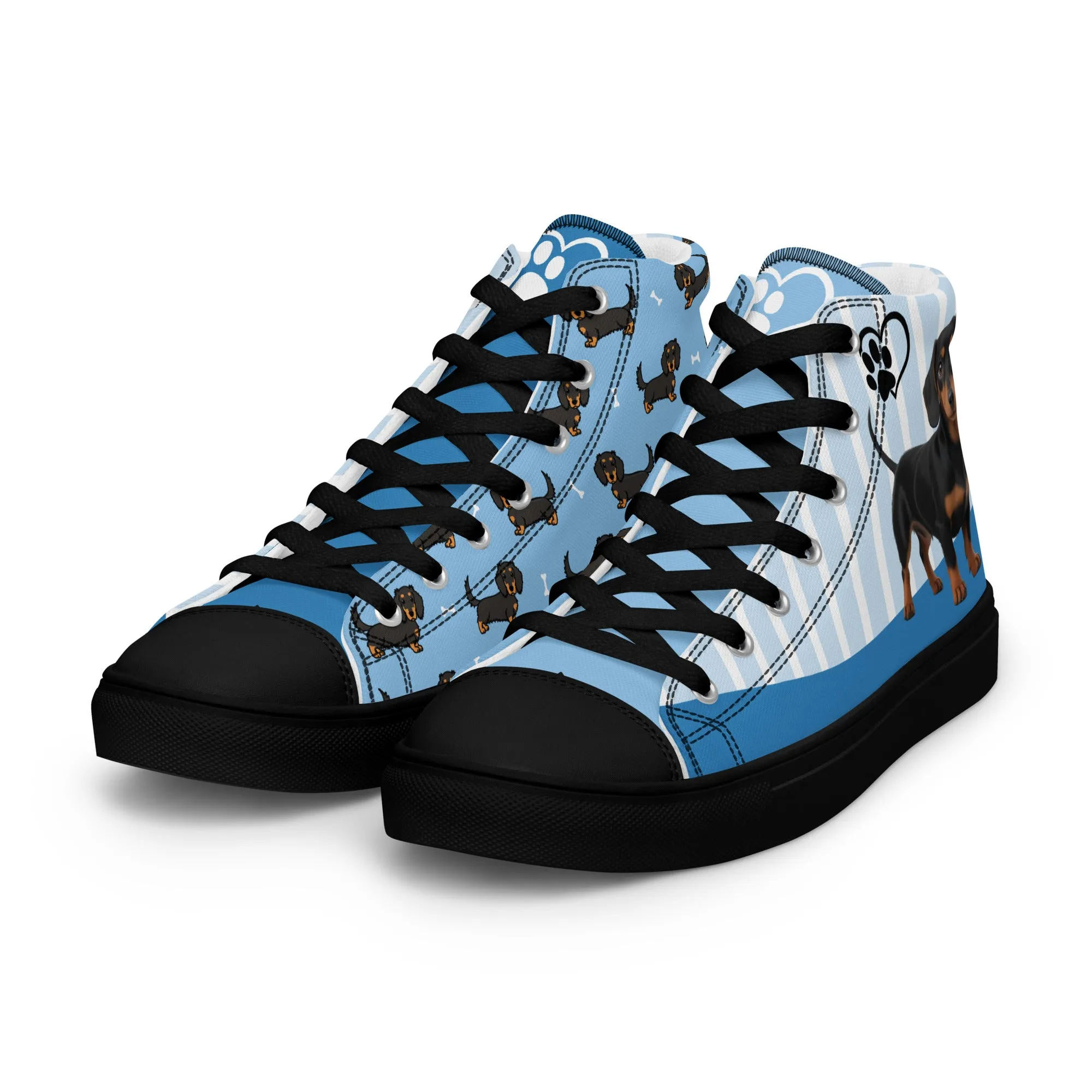 Dapper Dachshund Men's High-Top Sneakers