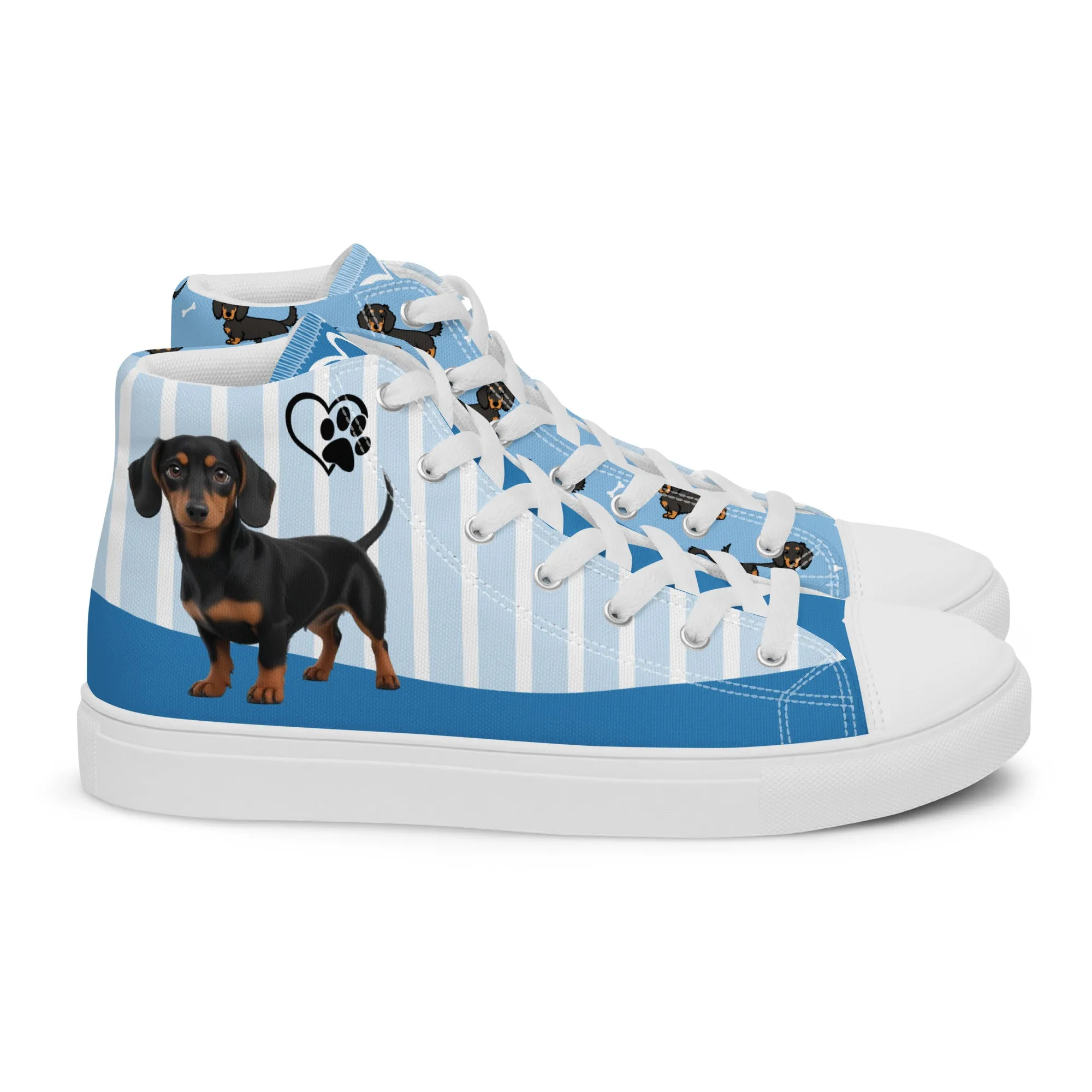 Dapper Dachshund Men's High-Top Sneakers