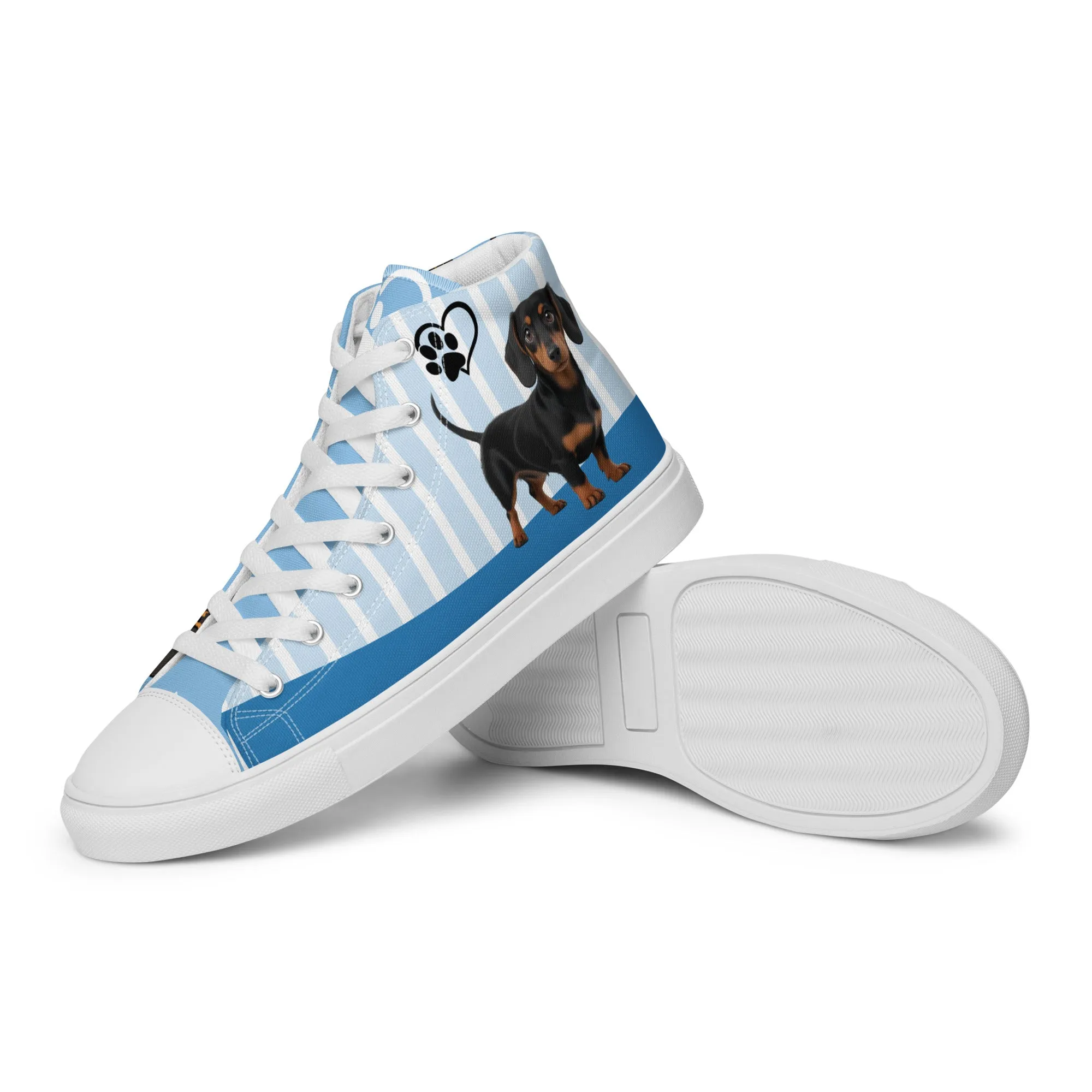 Dapper Dachshund Men's High-Top Sneakers