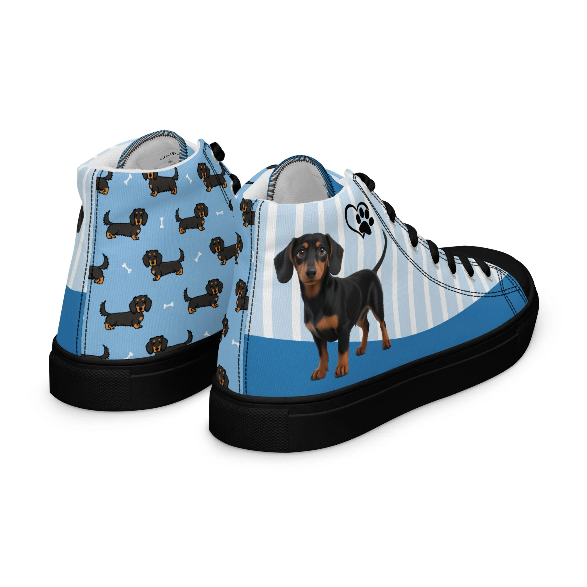 Dapper Dachshund Men's High-Top Sneakers