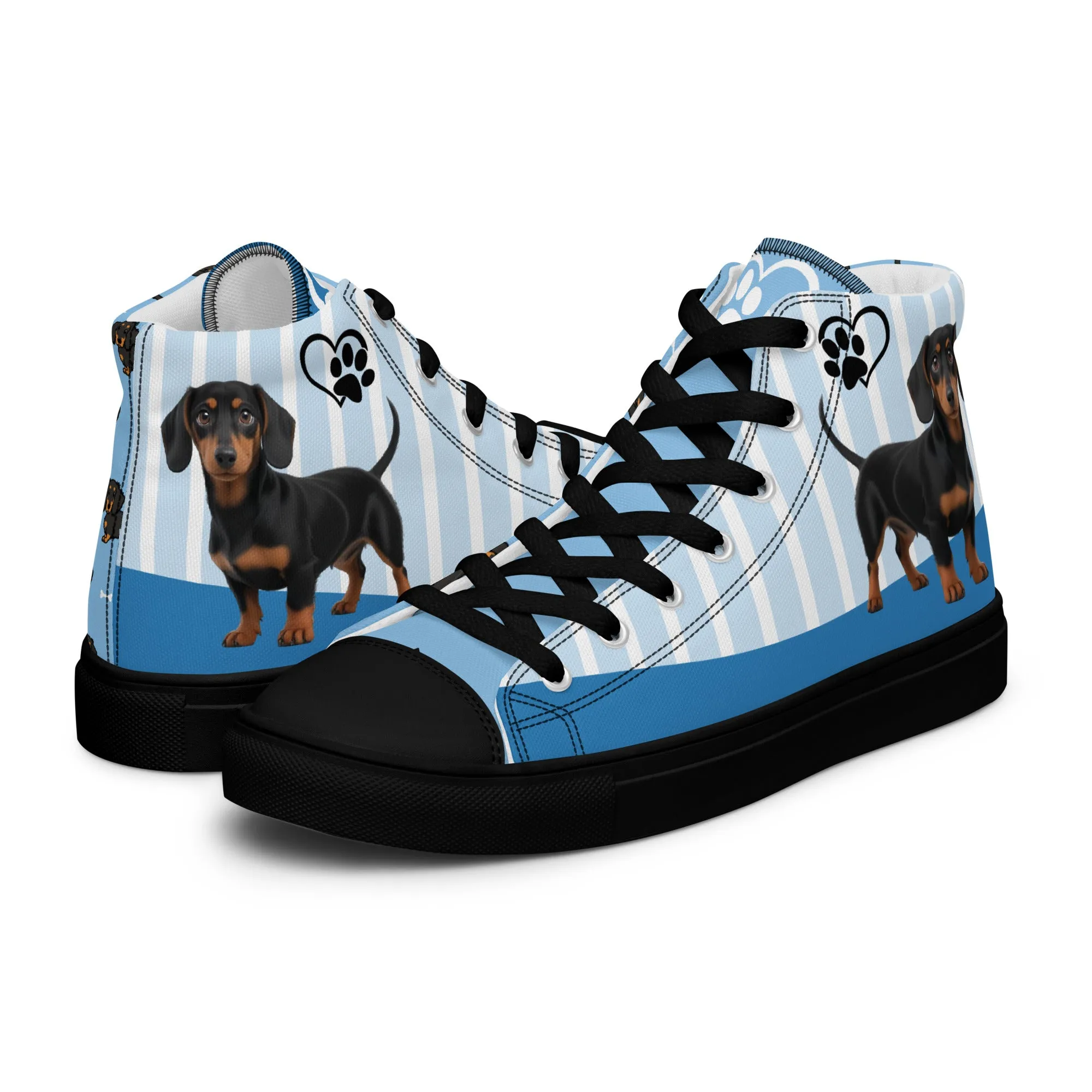 Dapper Dachshund Men's High-Top Sneakers