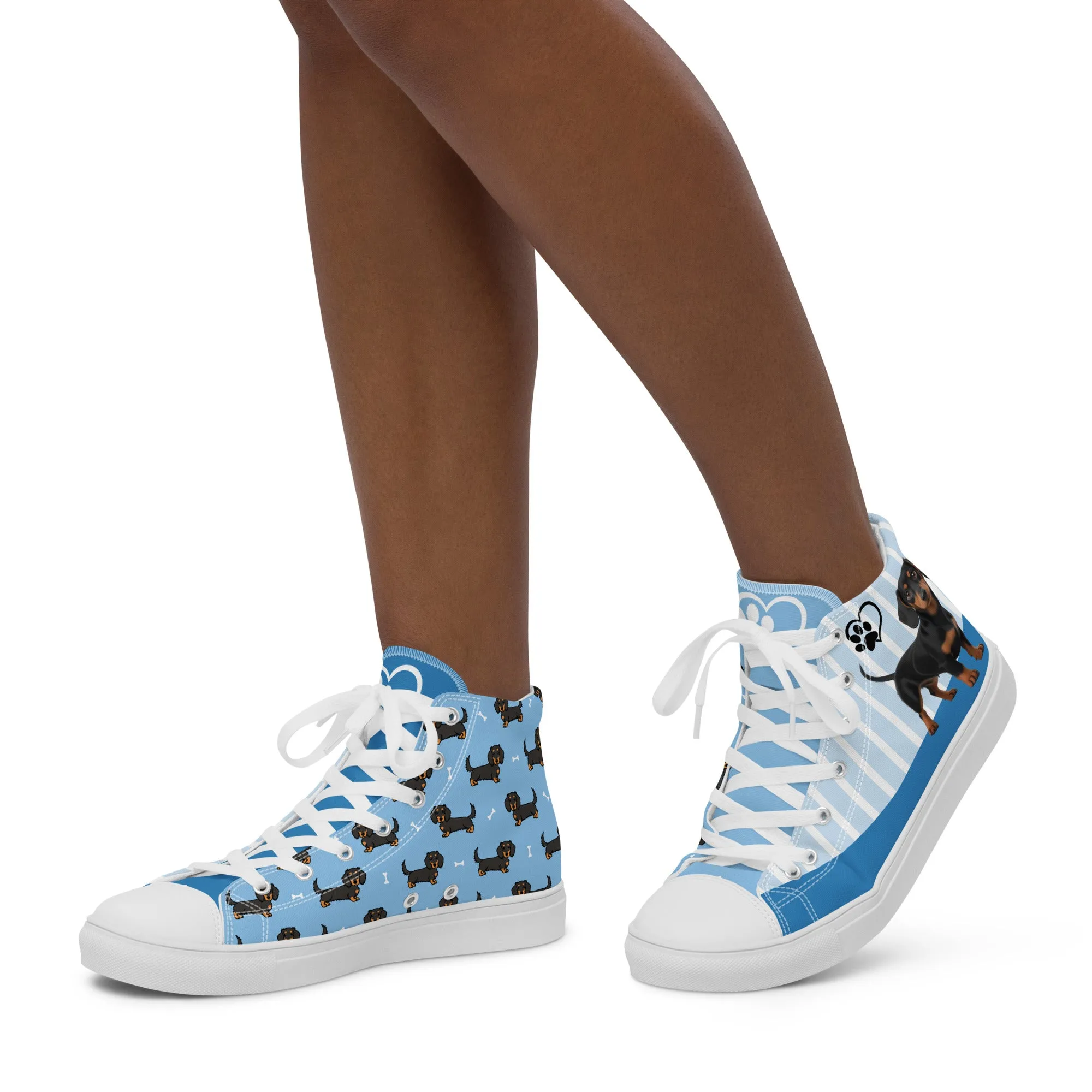 Dapper Dachshund Men's High-Top Sneakers
