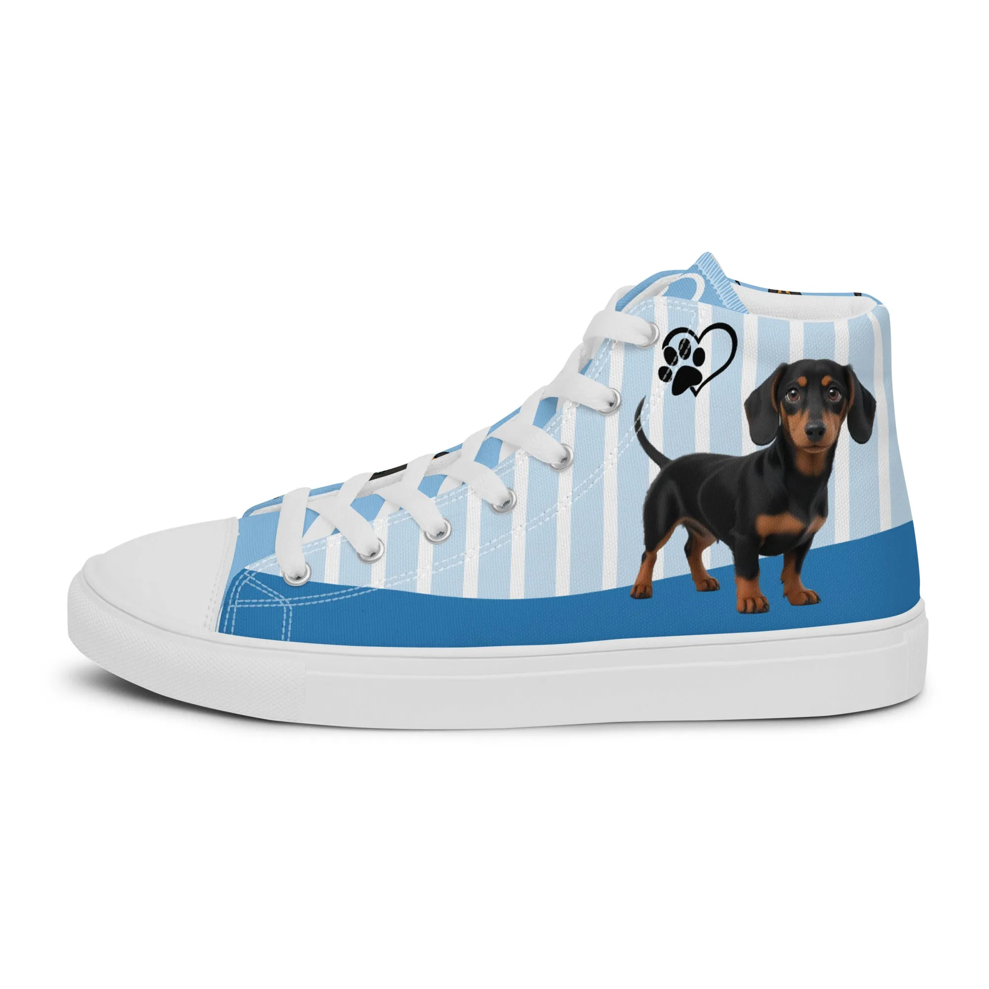Dapper Dachshund Men's High-Top Sneakers