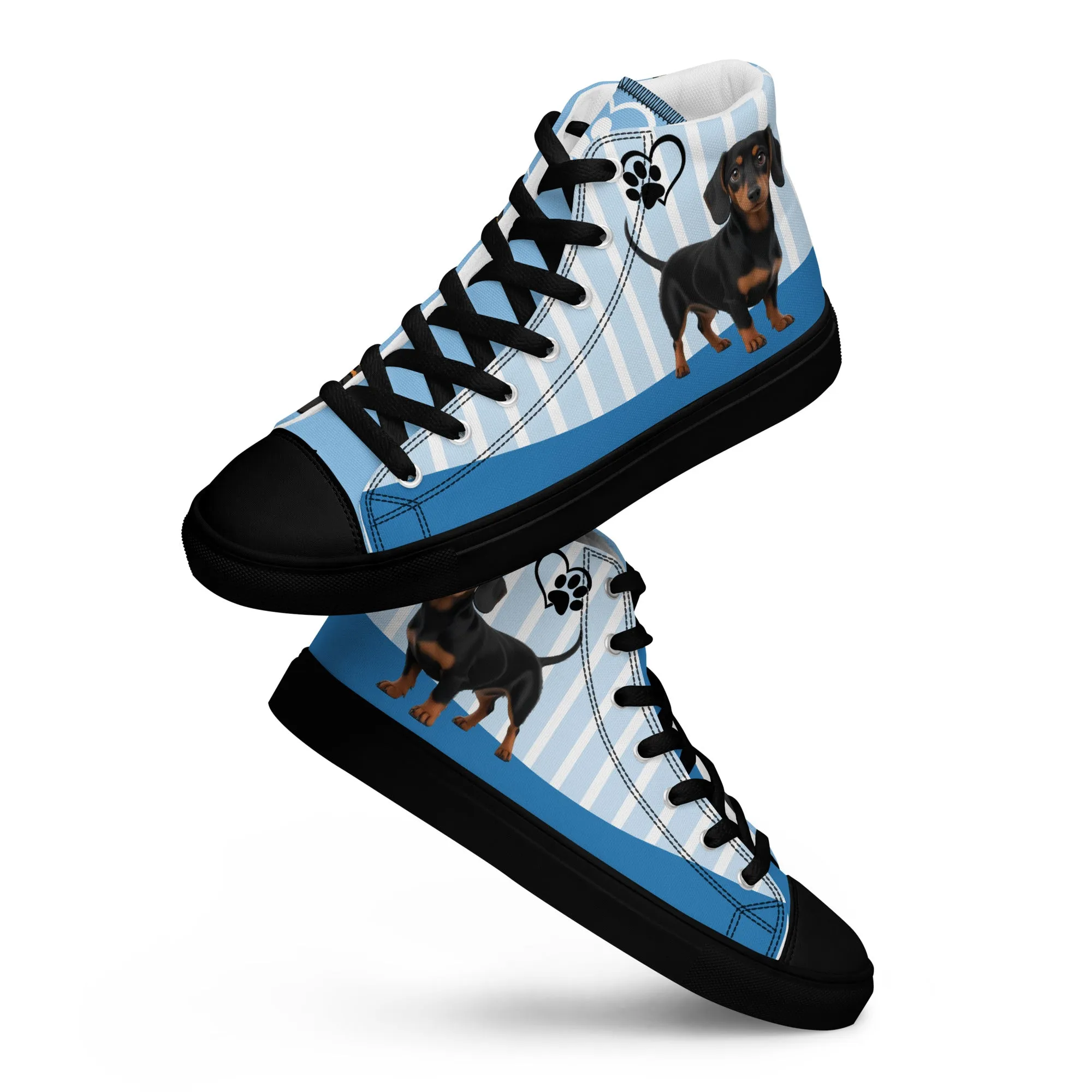Dapper Dachshund Men's High-Top Sneakers