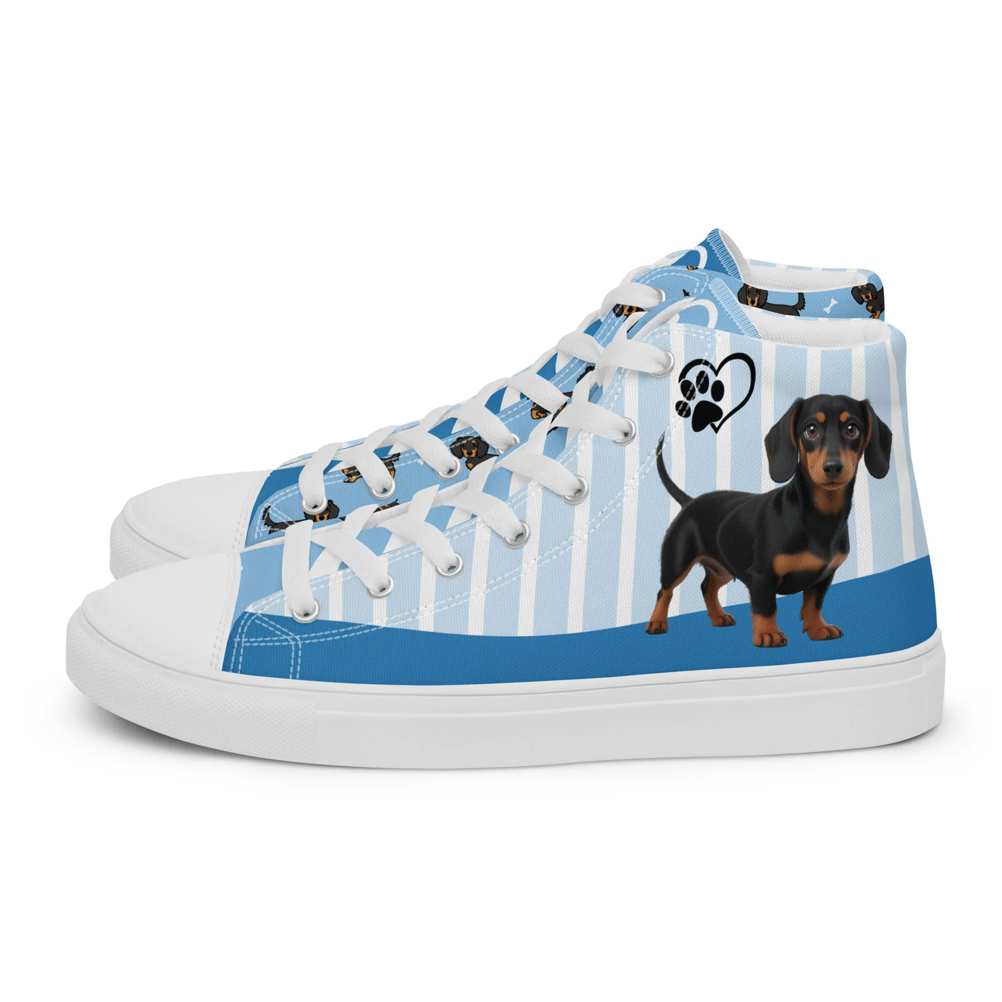 Dapper Dachshund Men's High-Top Sneakers