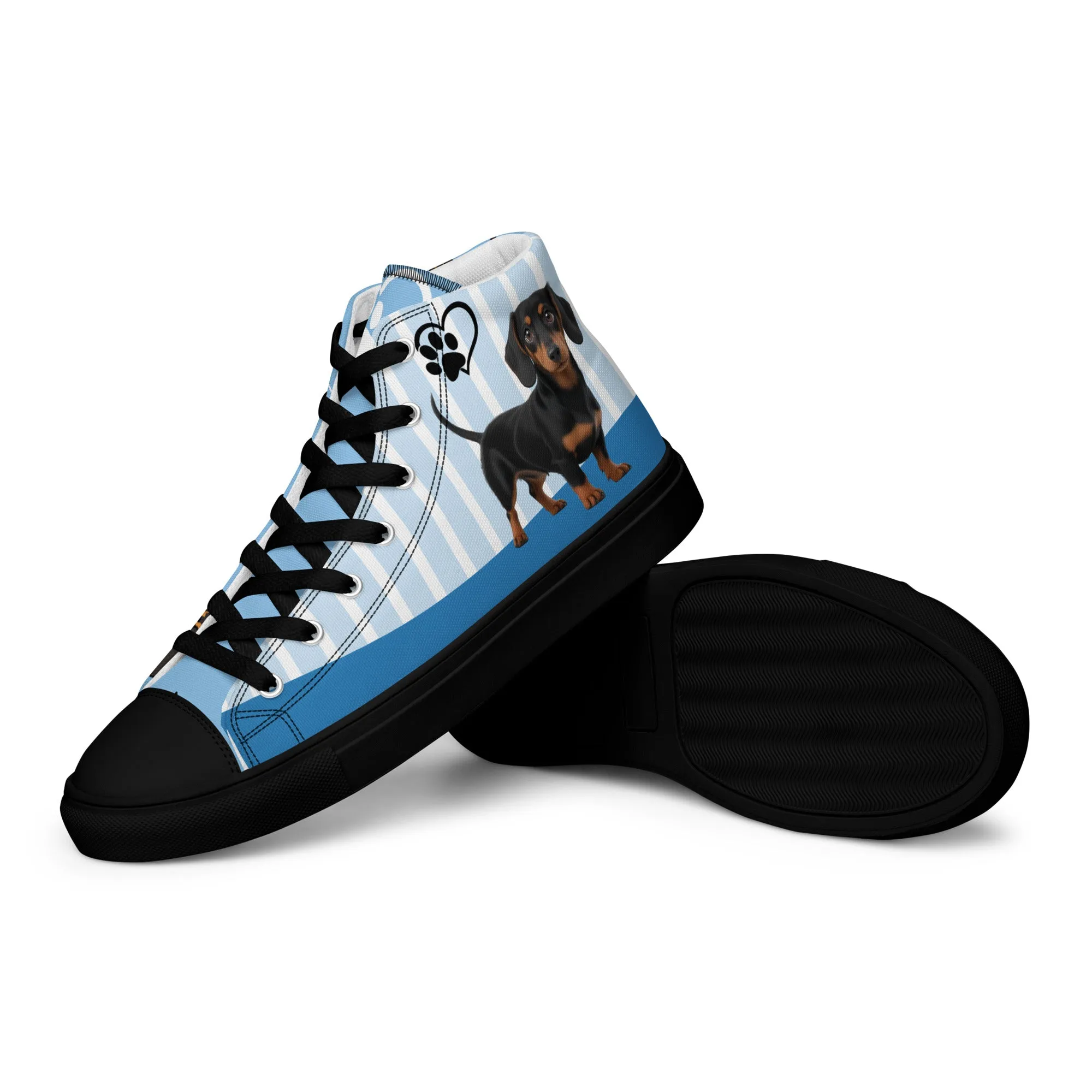 Dapper Dachshund Men's High-Top Sneakers