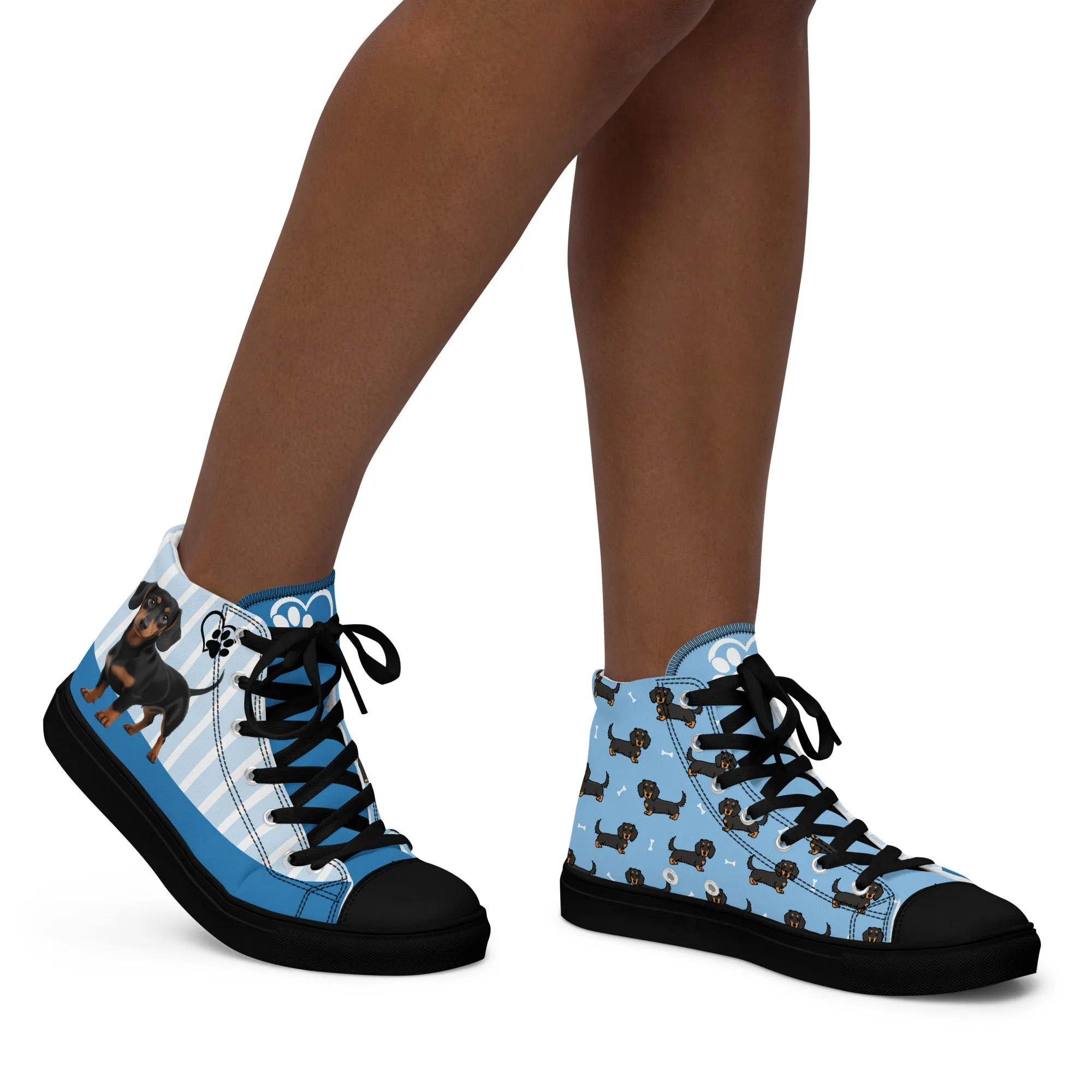 Dapper Dachshund Men's High-Top Sneakers