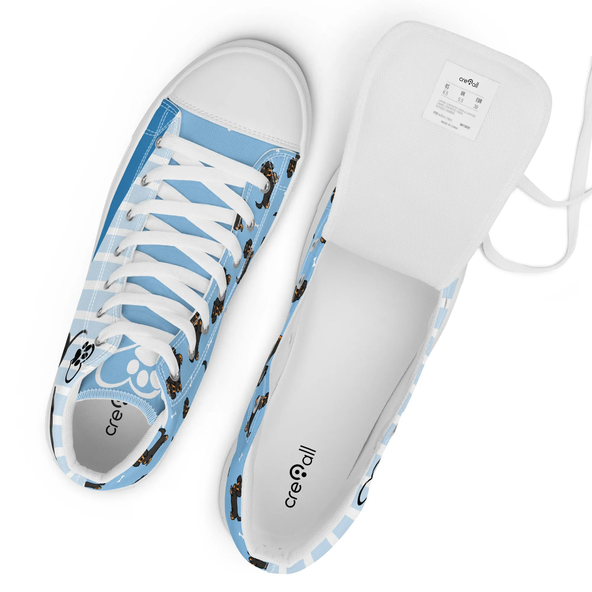 Dapper Dachshund Men's High-Top Sneakers