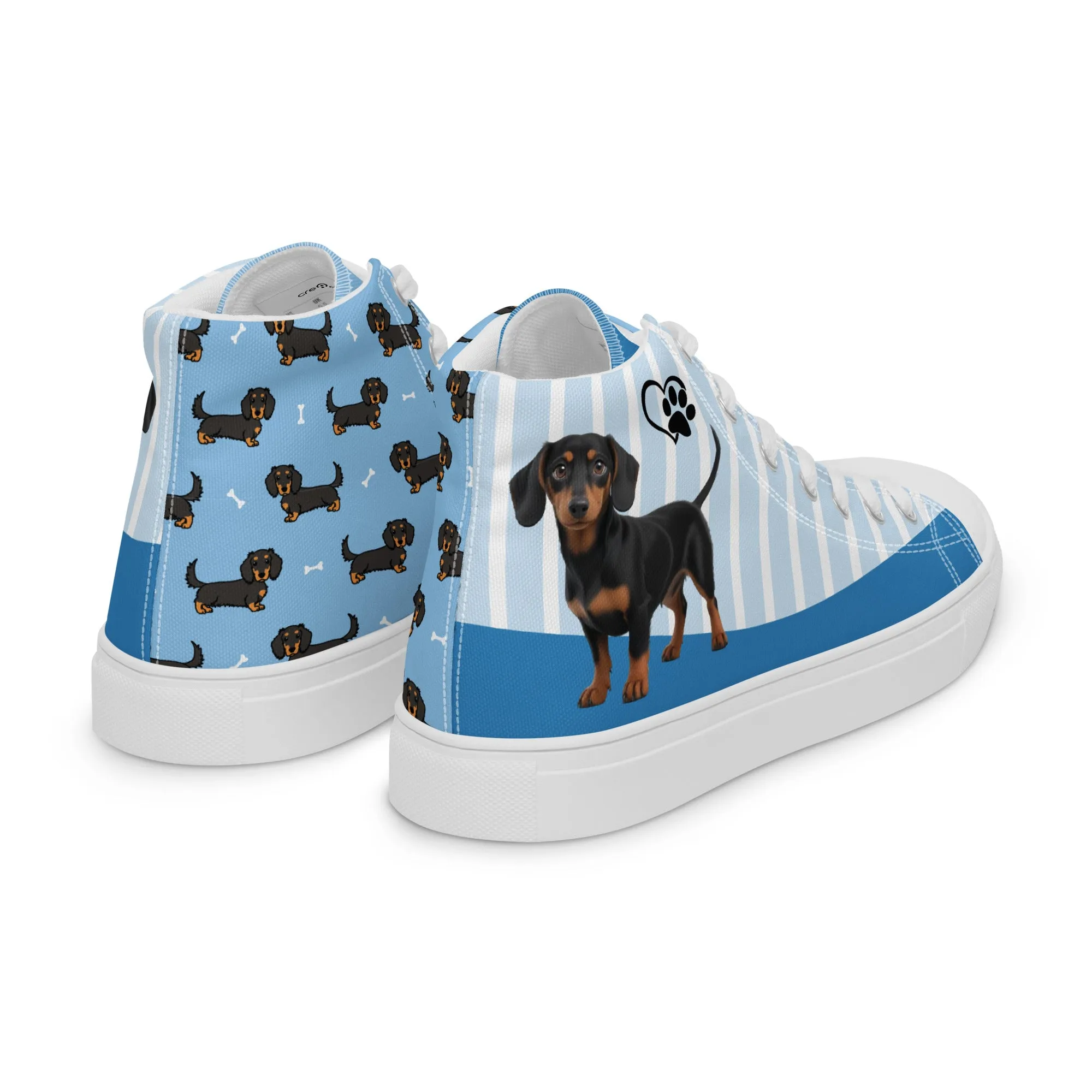 Dapper Dachshund Men's High-Top Sneakers