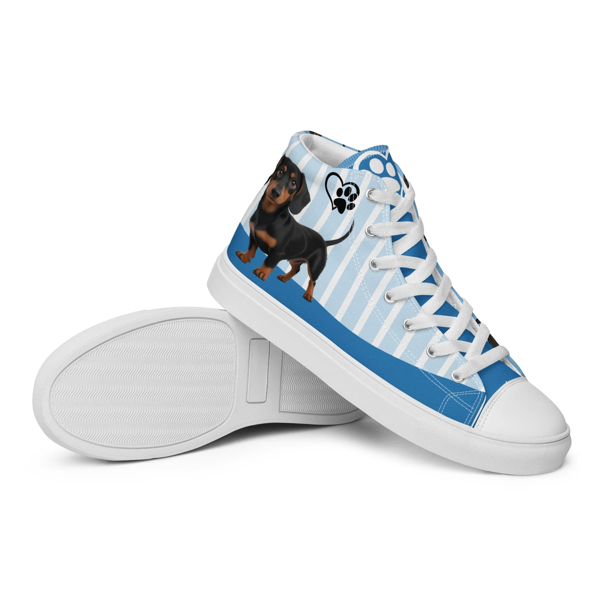 Dapper Dachshund Men's High-Top Sneakers