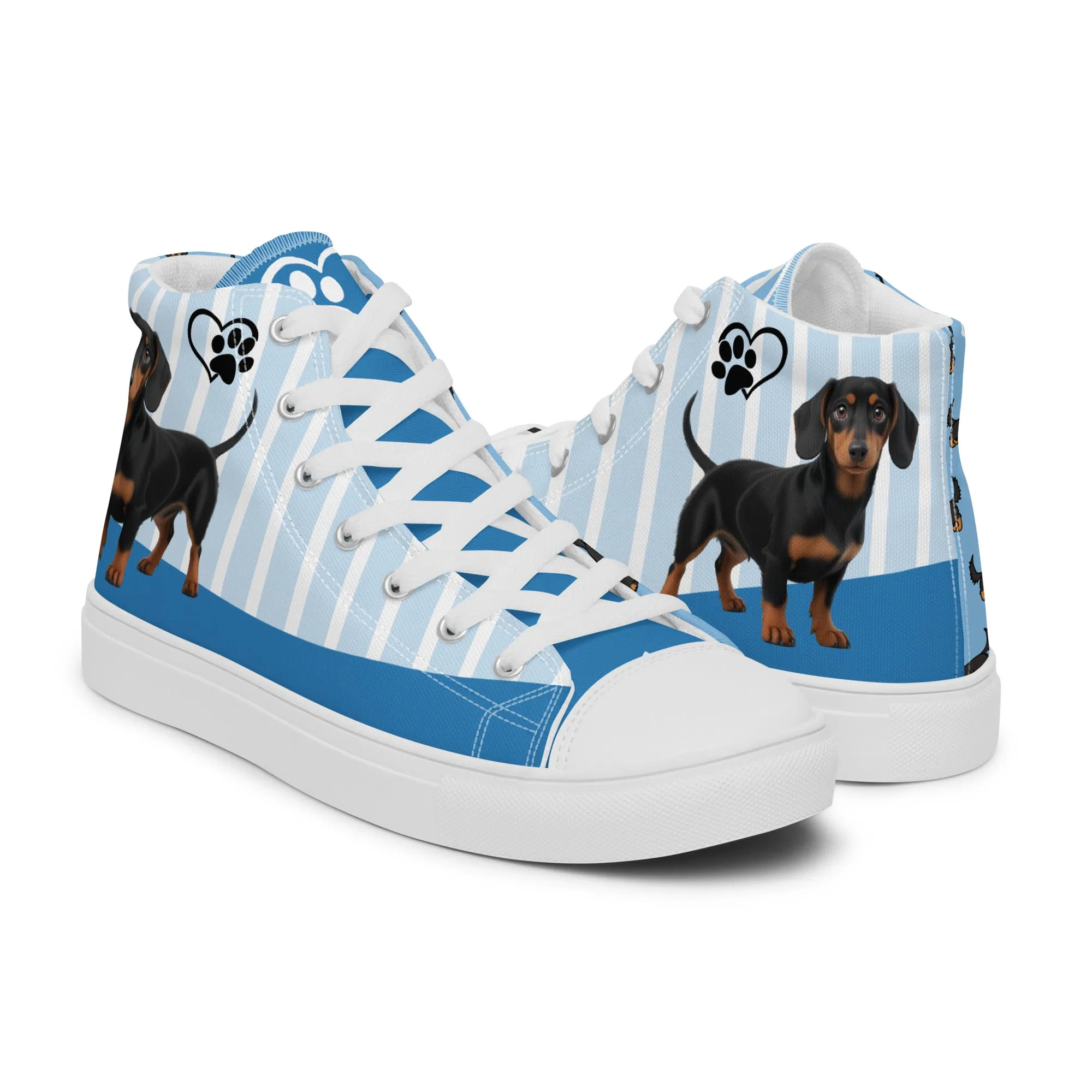 Dapper Dachshund Men's High-Top Sneakers