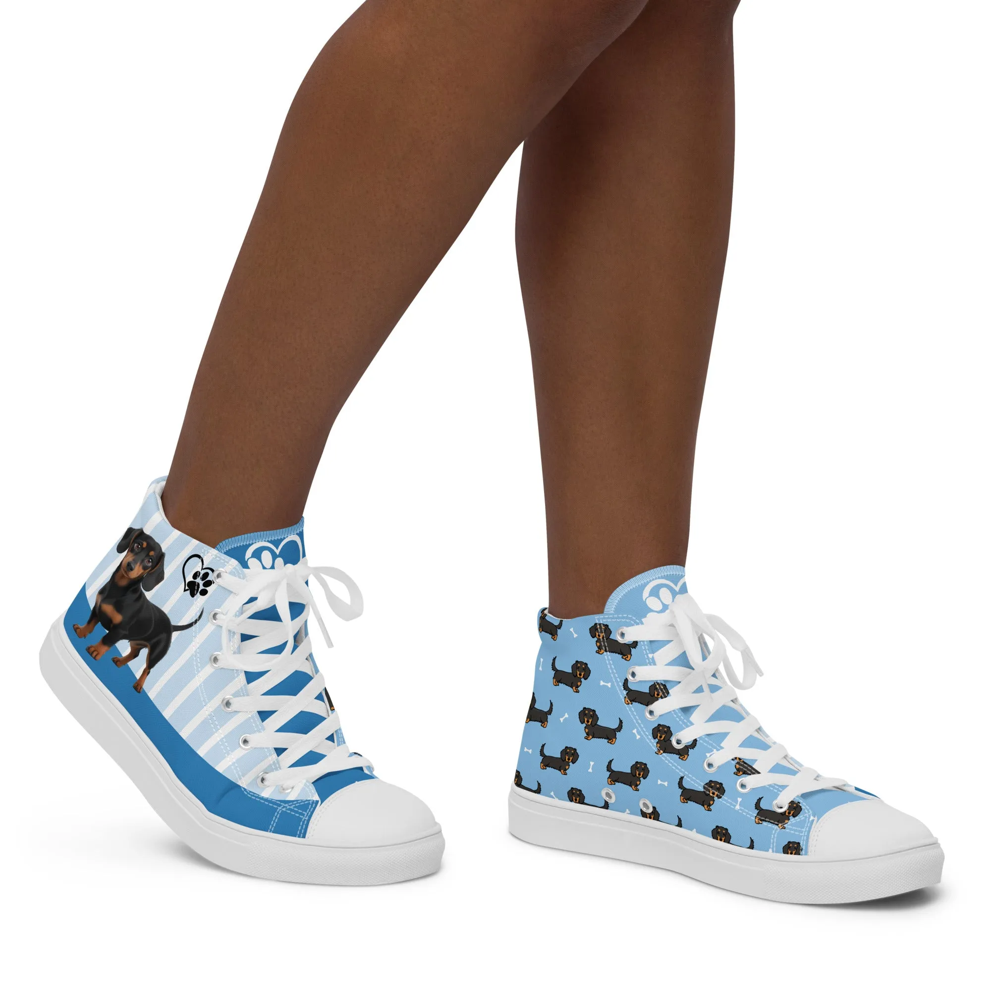 Dapper Dachshund Men's High-Top Sneakers